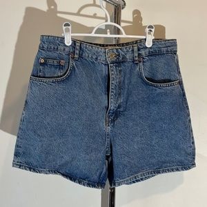 Zara high waist denim shorts